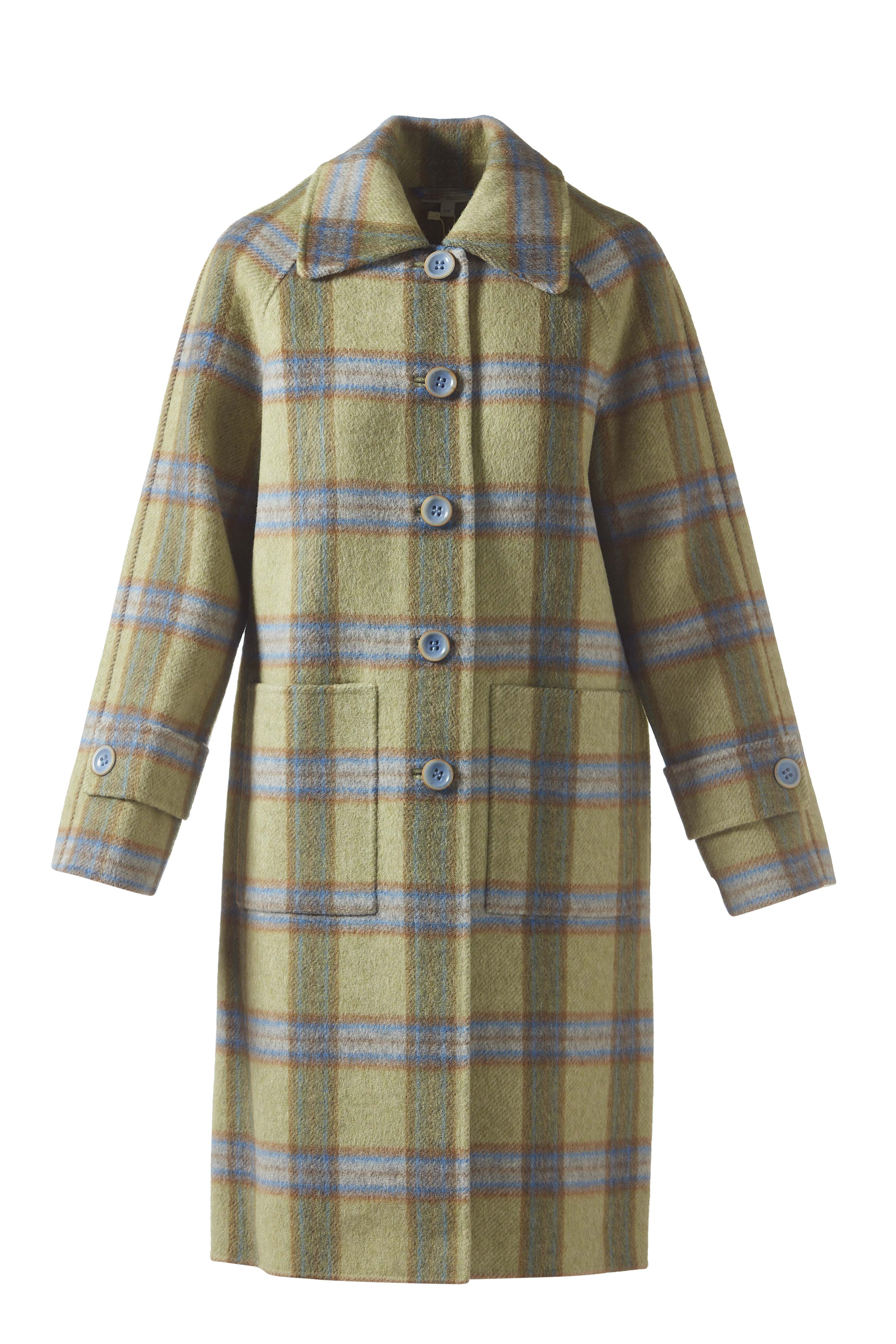 Tartan check coat clearance