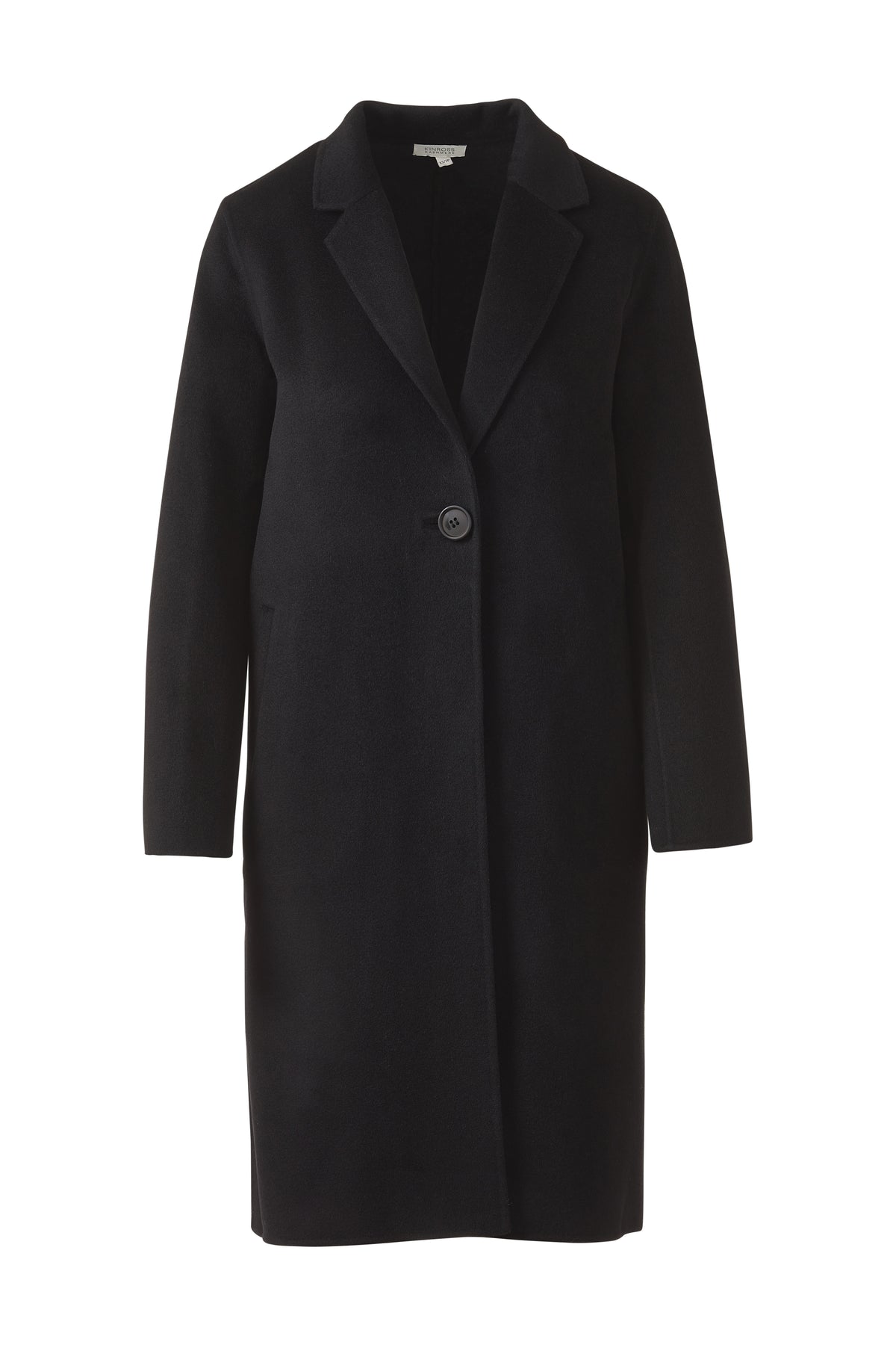 LONG NOTCH COLLAR COAT – Kinross Cashmere