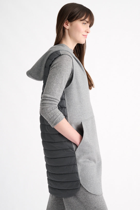 Quilted S/L Zip Hoodie