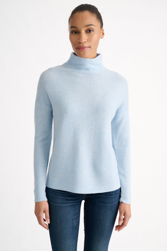 Textured Slouchy Funnel Pullover