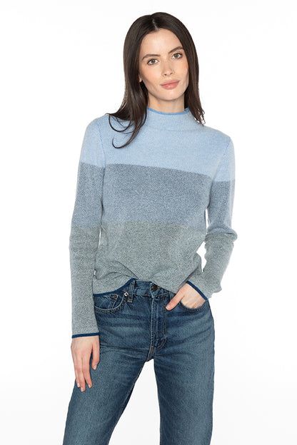 PLAITED HONEYCOMB WIDE STRIPE PULLOVER