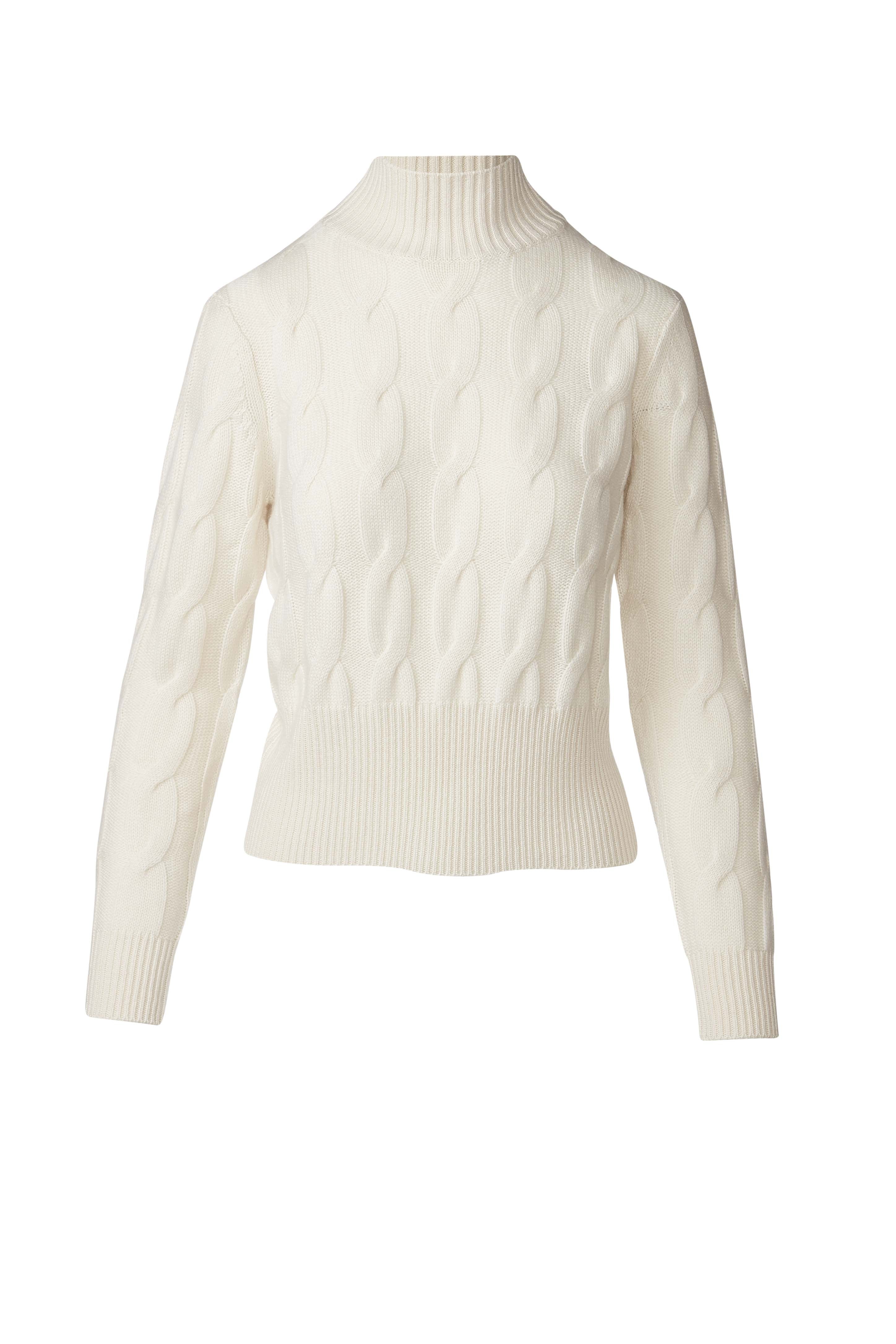 Cable Cashmere Jumper Cornflower Blue | N.Peal