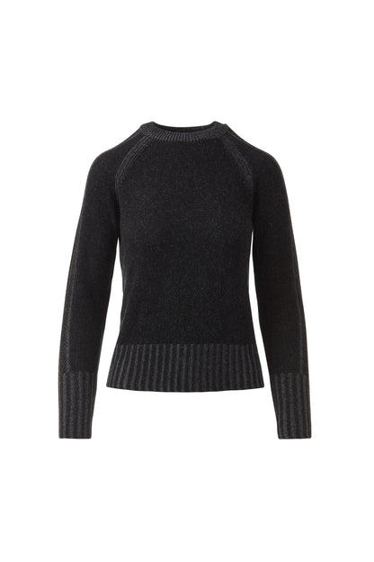 PLAITED RIB TRIM CREW