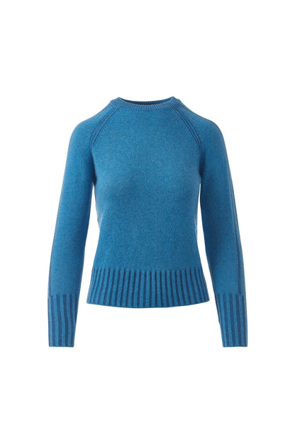 PLAITED RIB TRIM CREW