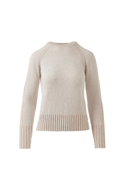 PLAITED RIB TRIM CREW