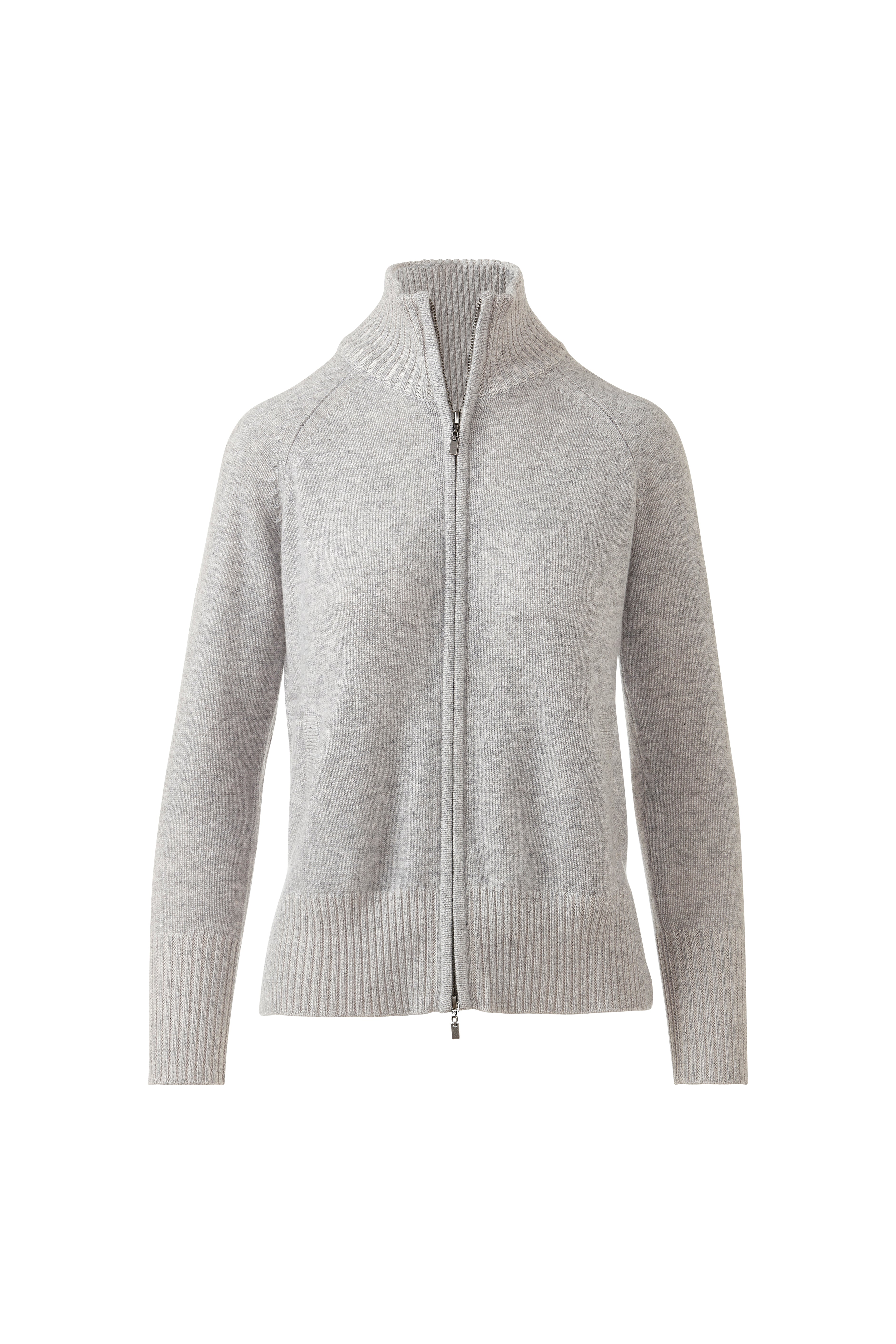 PLAITED ZIP CARDIGAN – Kinross Cashmere