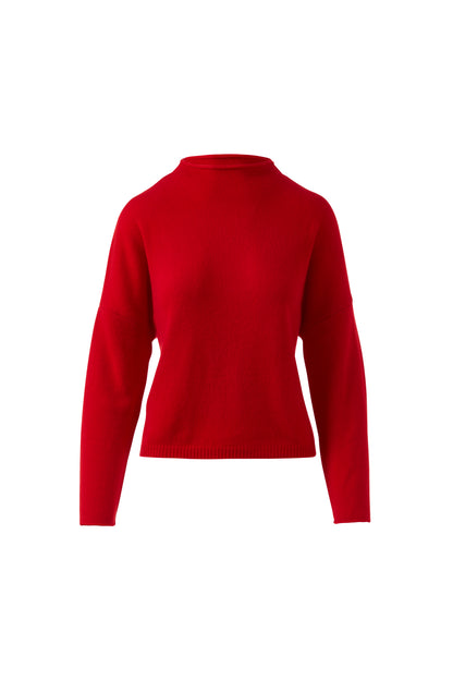 SLOUCHY ROLL TRIM PULLOVER