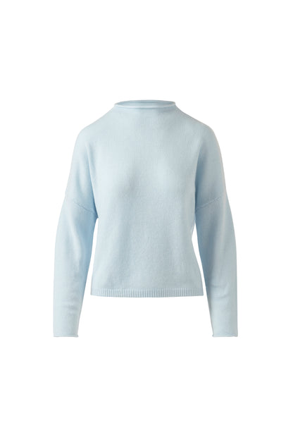 SLOUCHY ROLL TRIM PULLOVER