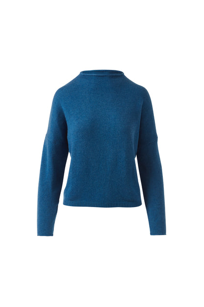 SLOUCHY ROLL TRIM PULLOVER