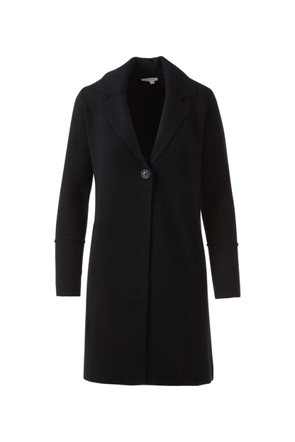 LONG NOTCH COLLAR CARDIGAN