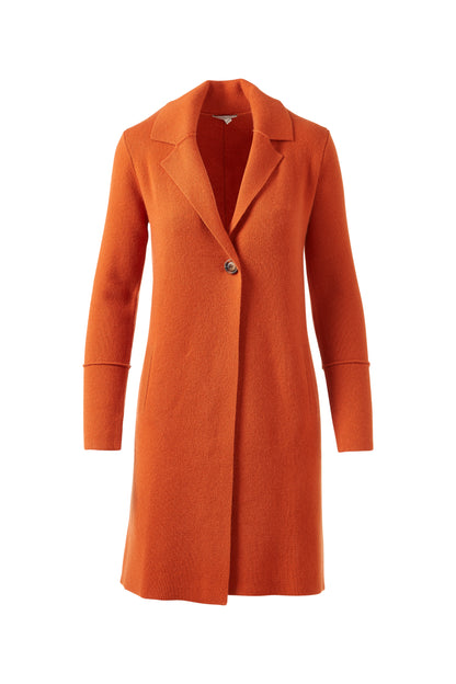 LONG NOTCH COLLAR CARDIGAN