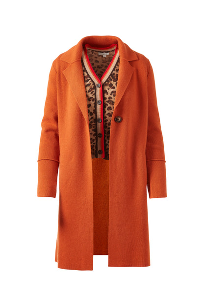 TIPPED LEOPARD CARDIGAN