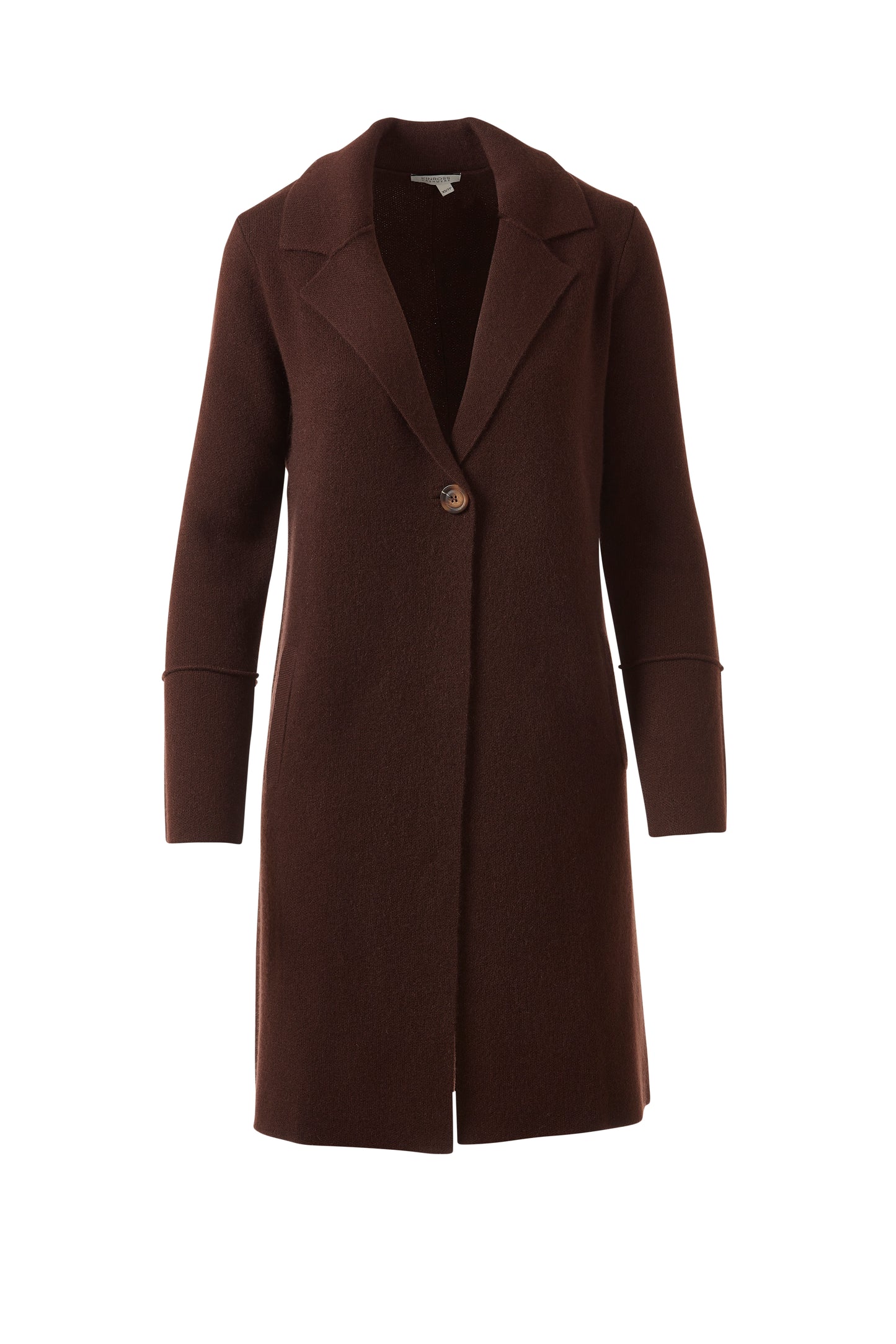 LONG NOTCH COLLAR CARDIGAN