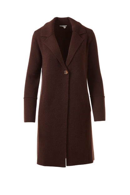 LONG NOTCH COLLAR CARDIGAN