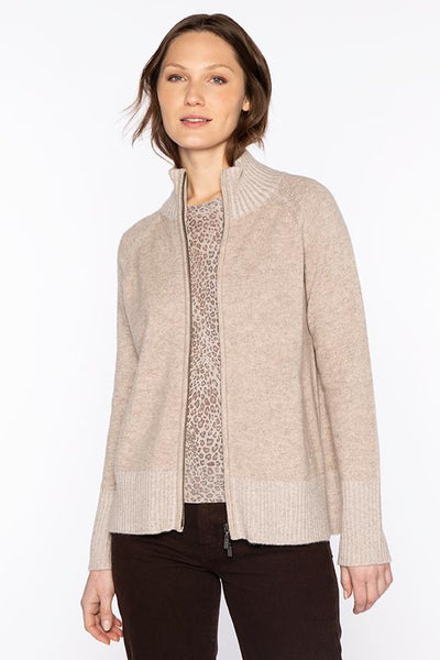 PLAITED ZIP CARDIGAN – Kinross Cashmere