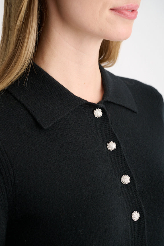 Crystal Button Polo