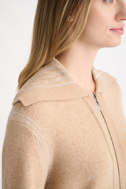 Plaited Zip Cardigan