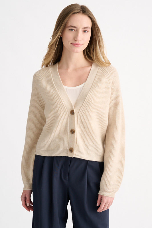 Rib Vee Cardigan