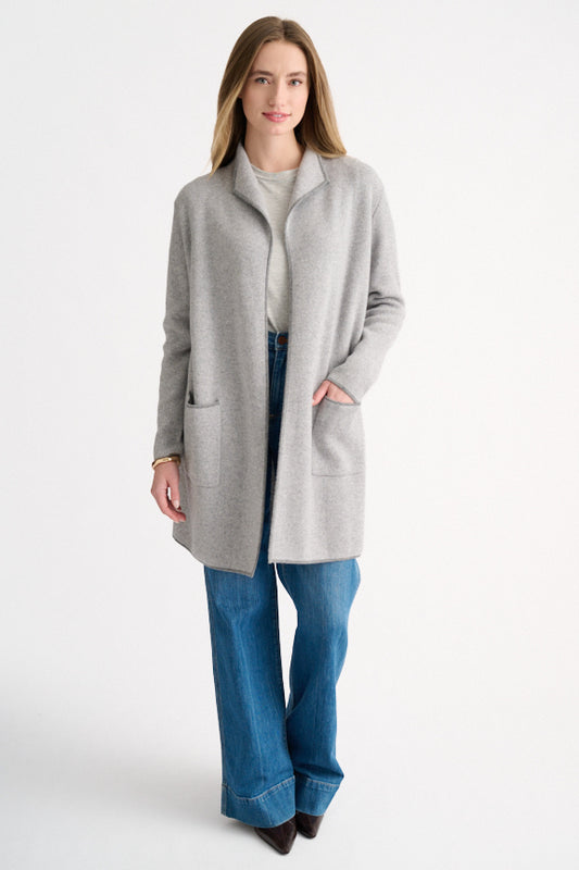 Doubleknit Tweed Easy Cardigan