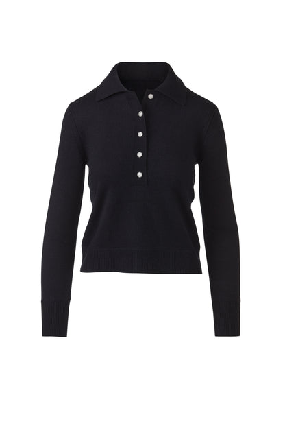 Crystal Button Polo