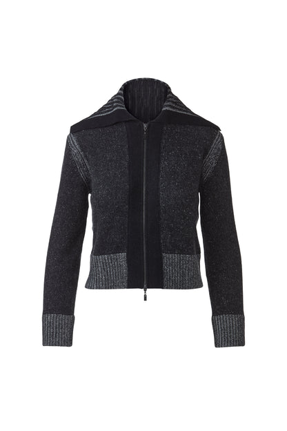 Plaited Zip Cardigan
