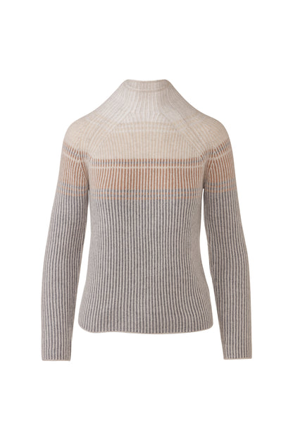 Plaited Rib Colorblock Funnel