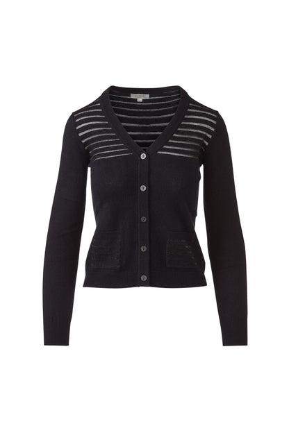 Lurex Stripe Cardigan