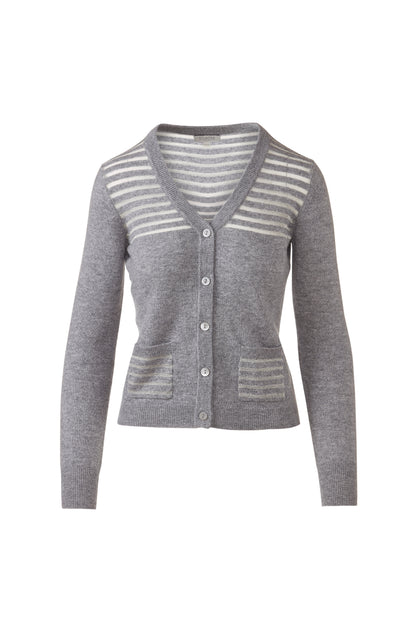 Lurex Stripe Cardigan