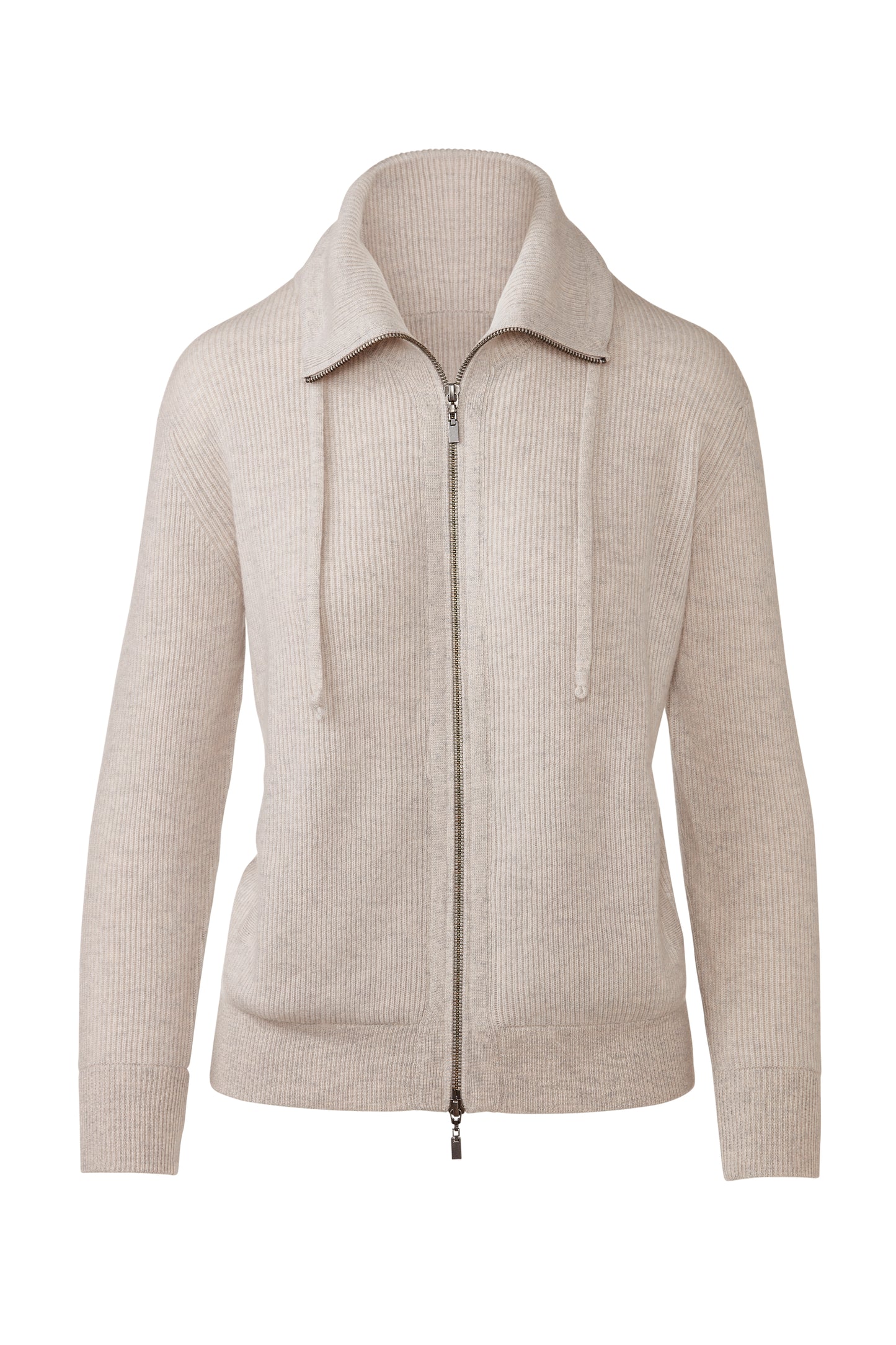 Rib Zip Mock Cardigan