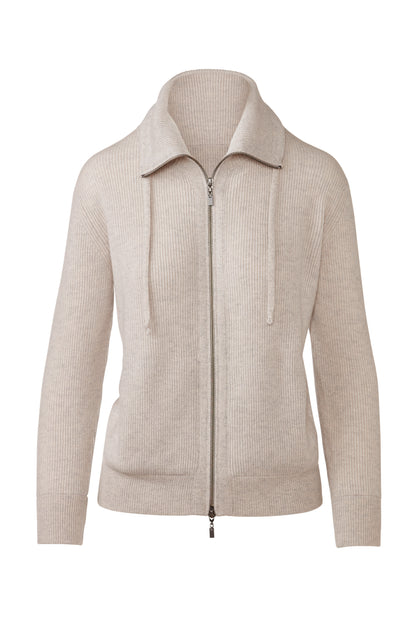 Rib Zip Mock Cardigan