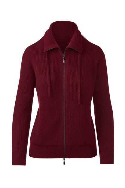 Rib Zip Mock Cardigan
