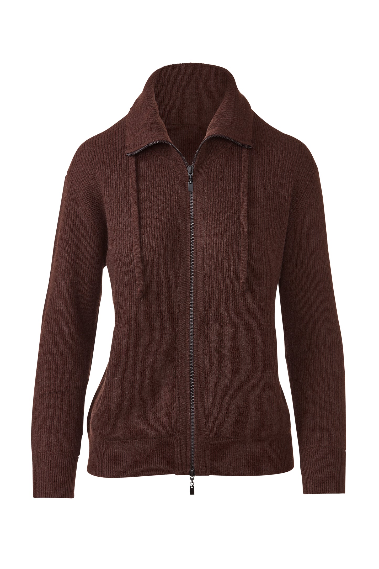 Rib Zip Mock Cardigan