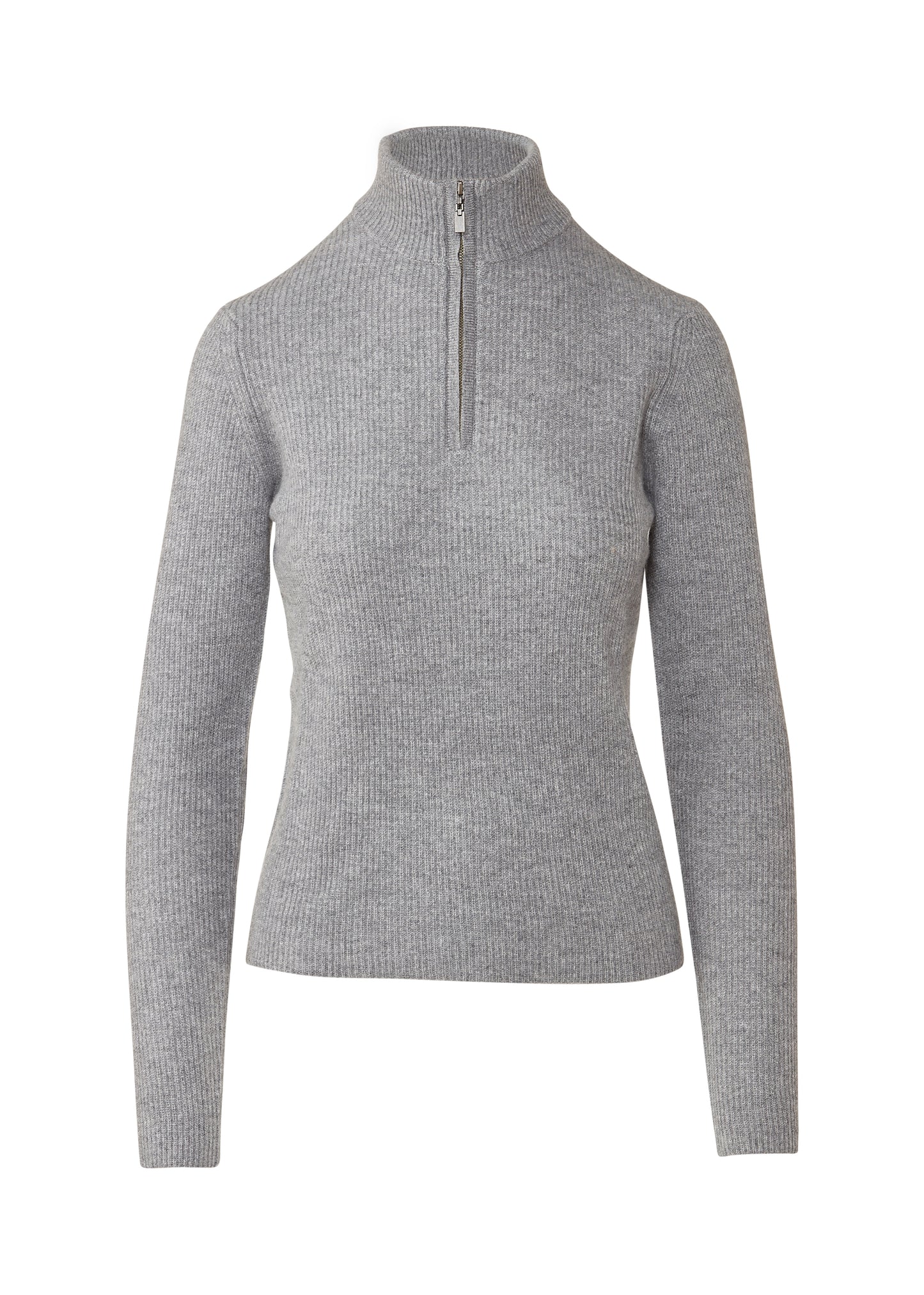 Rib Zip Mock