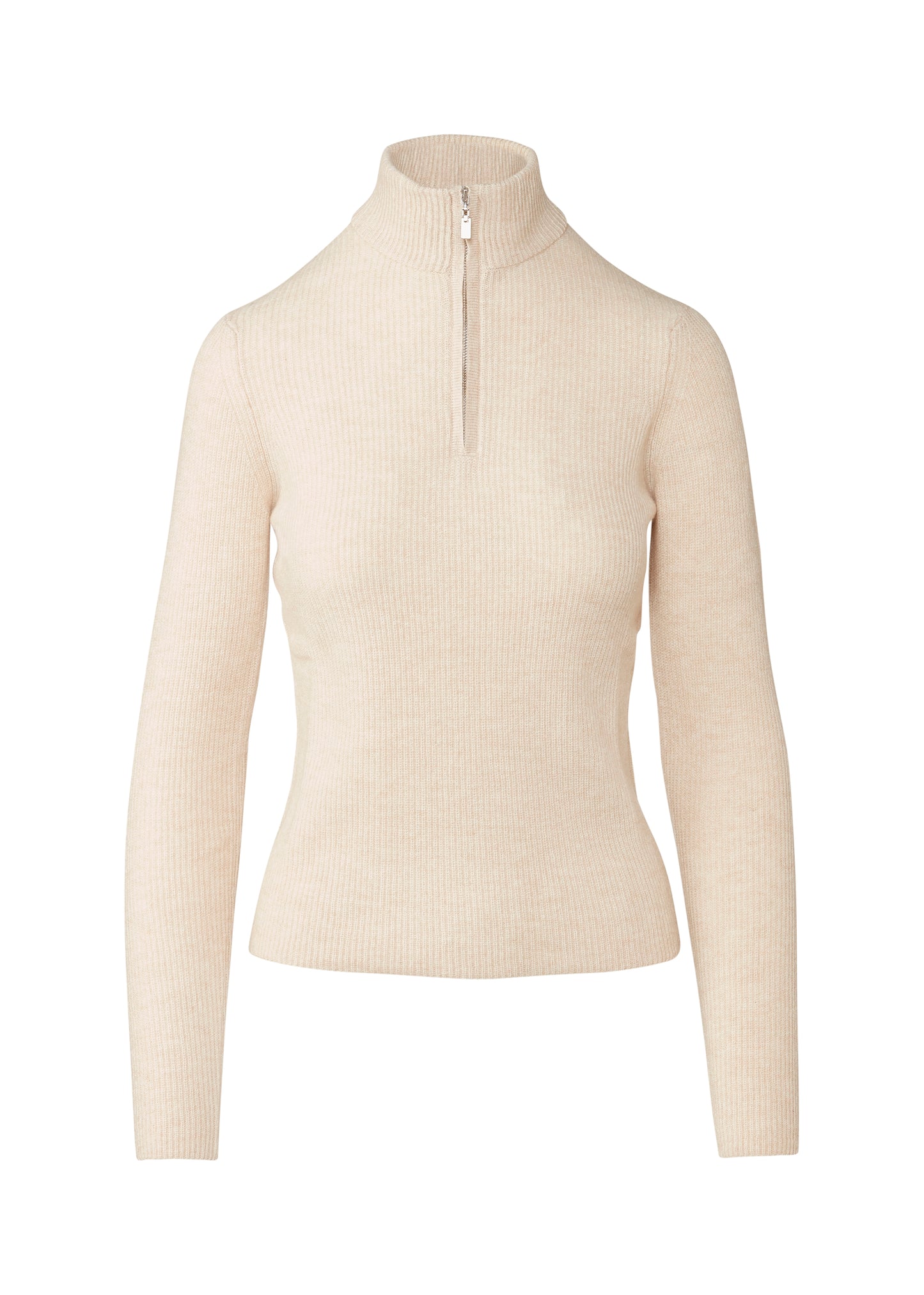 Rib Zip Mock