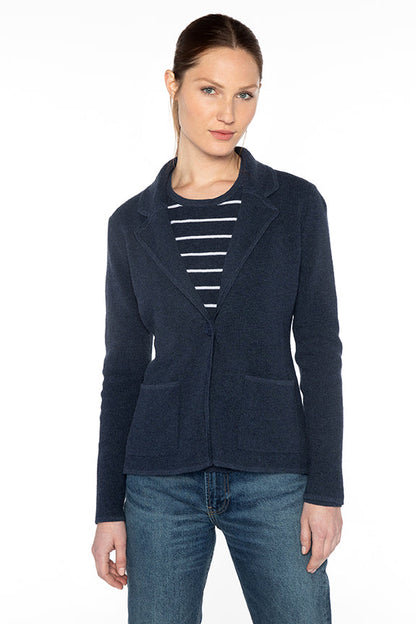 THERMAL NOTCH COLLAR CARDIGAN