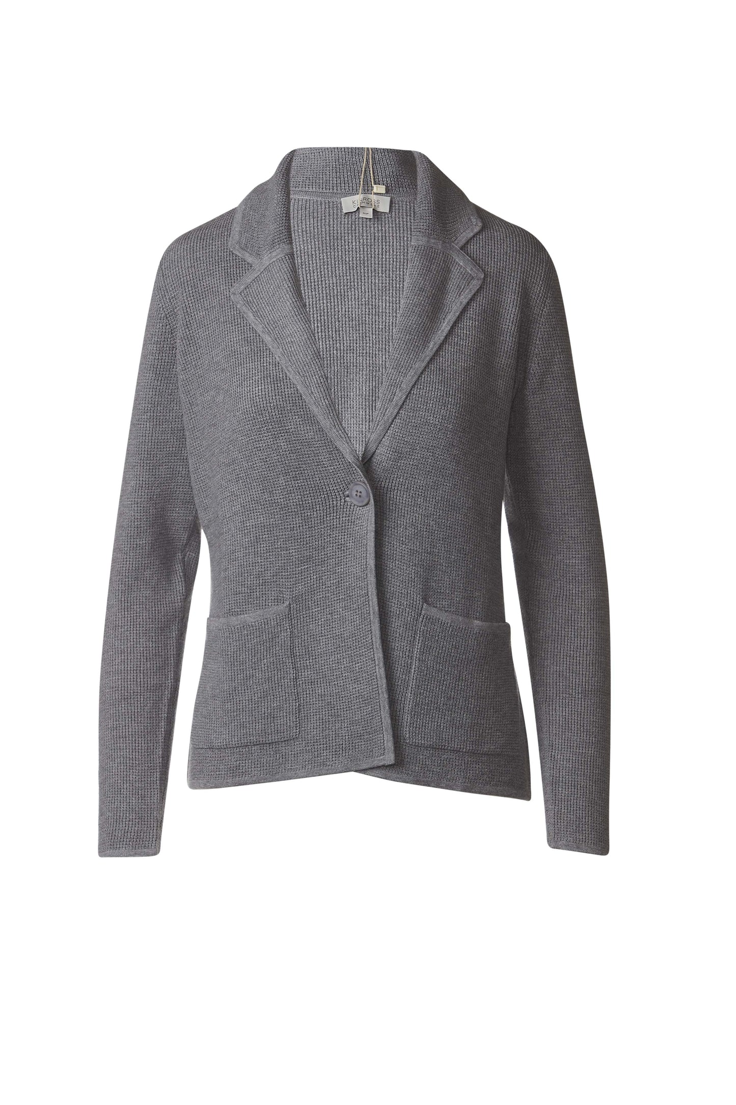 THERMAL NOTCH COLLAR CARDIGAN