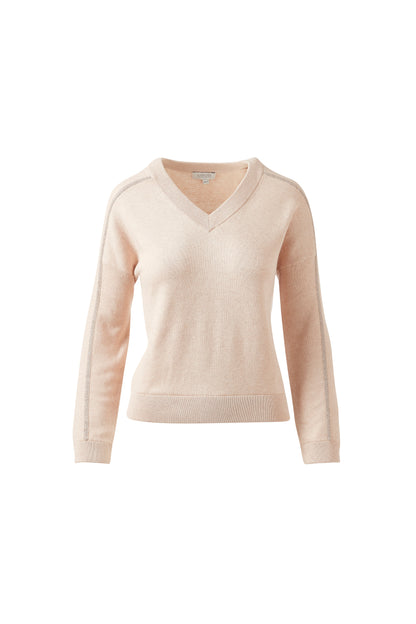 LUREX TIPPED DOUBLEKNIT VEE