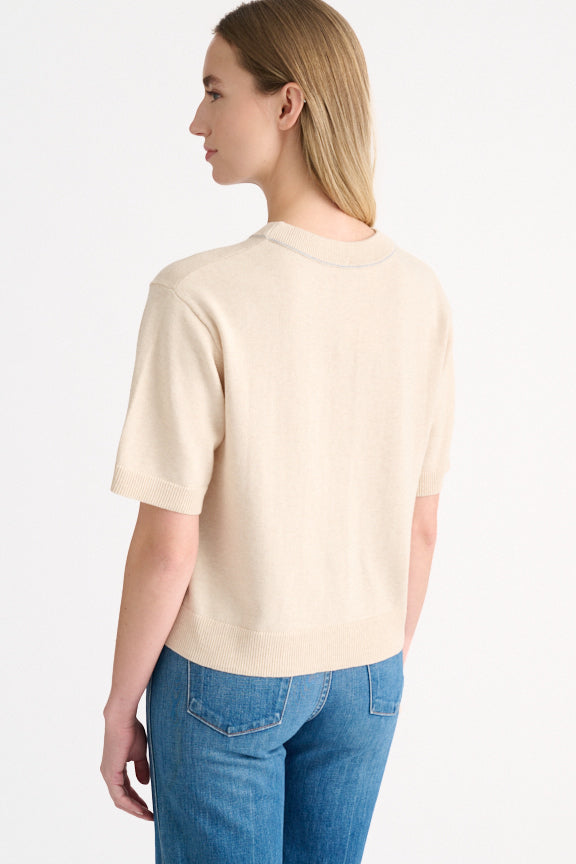 Tipped Short Sleeve Crew