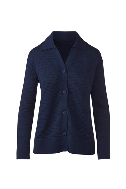 Easy Horizontal Rib Cardigan