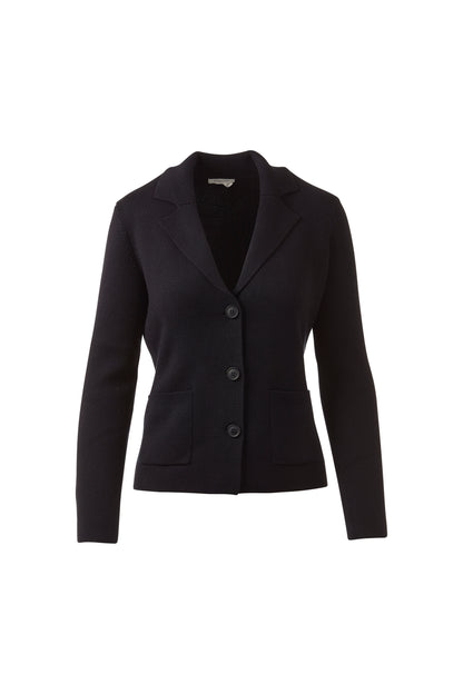 FITTED NOTCH COLLAR CARDIGAN