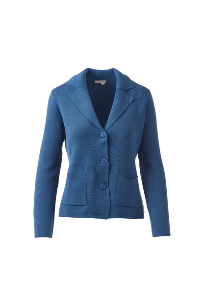 FITTED NOTCH COLLAR CARDIGAN