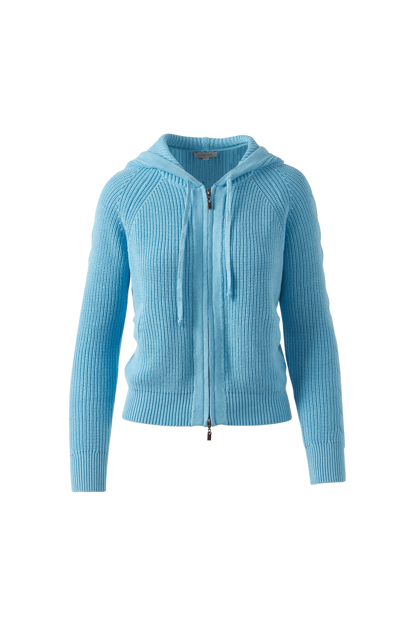 CABLE AND RIB ZIP HOODIE