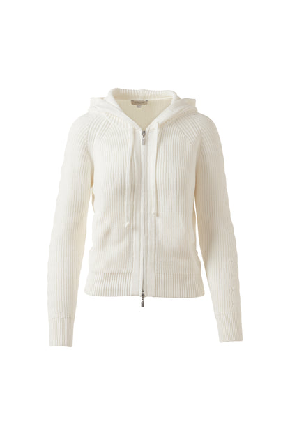 CABLE AND RIB ZIP HOODIE