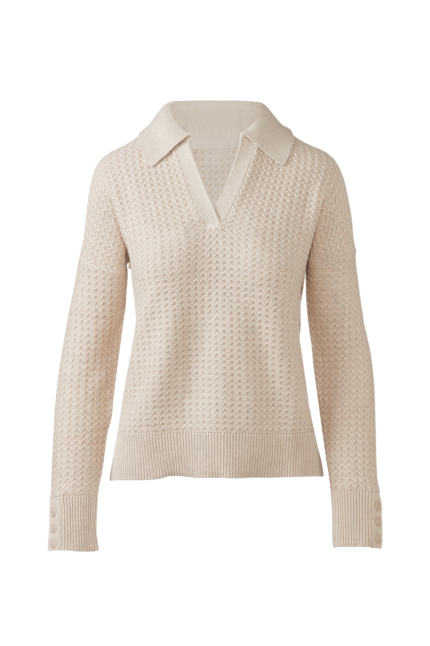 Textured Splitneck Polo