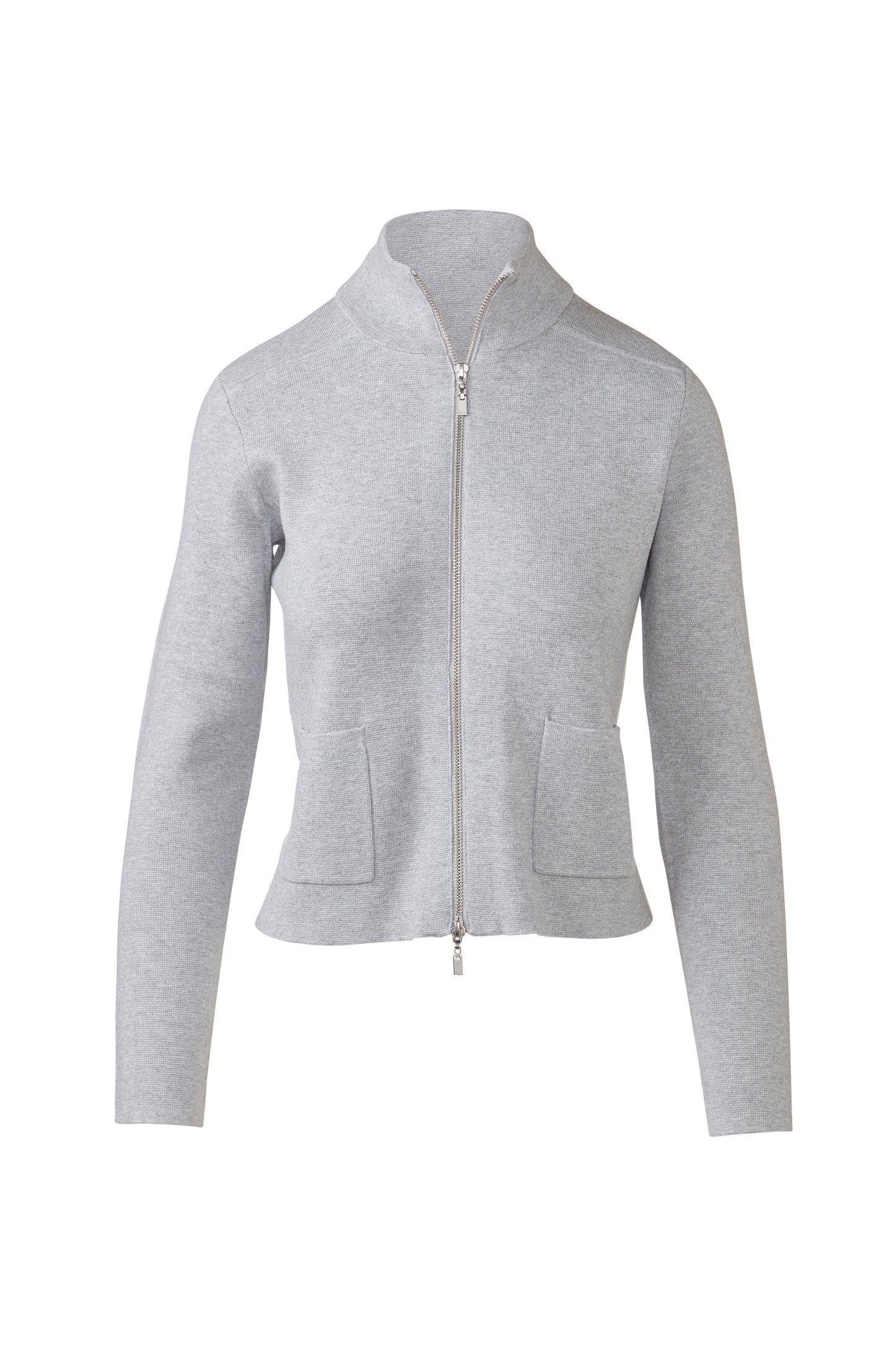 Tailored Zip Mock Cardigan