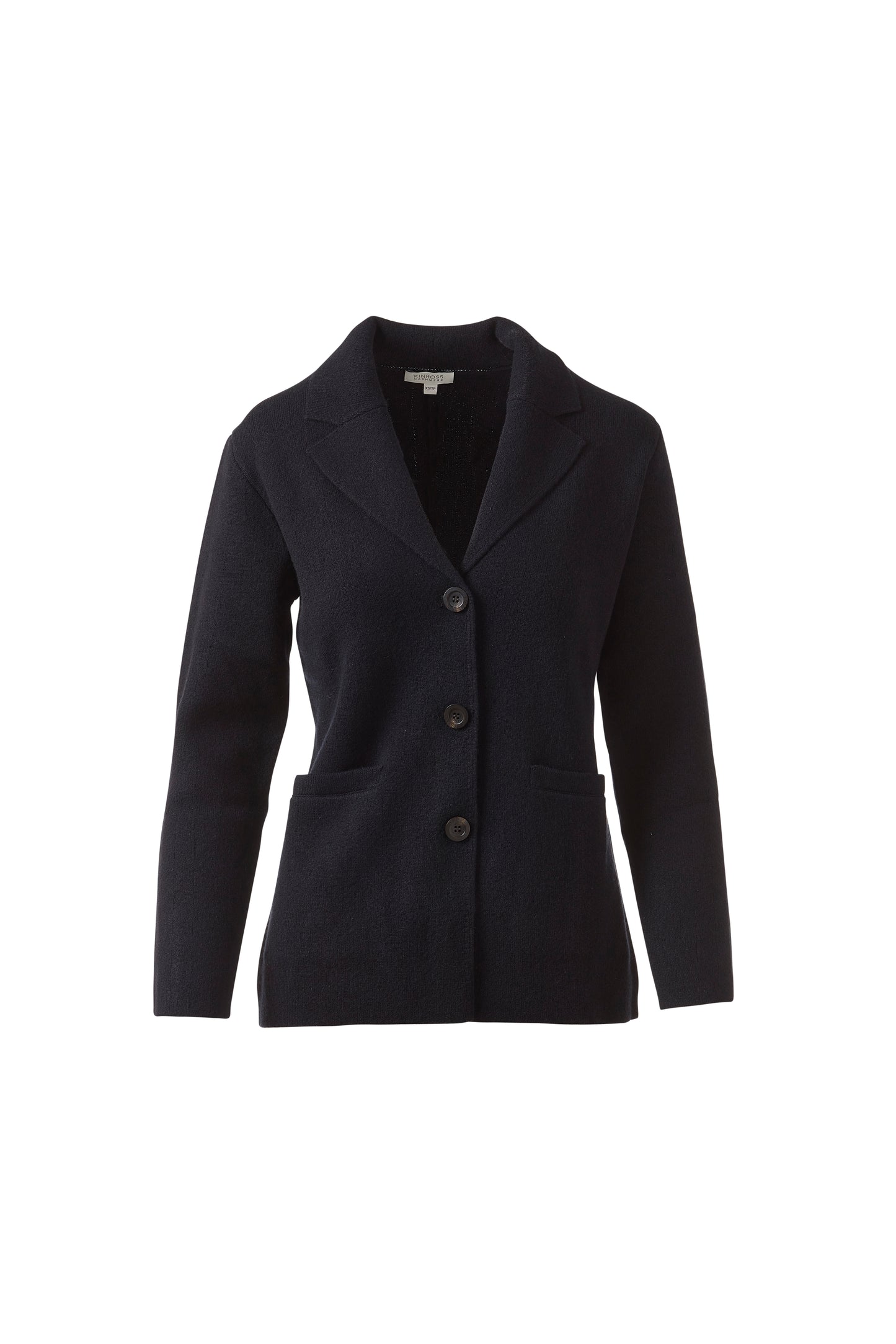 HERRINGBONE NOTCH COLLAR CARDIGAN