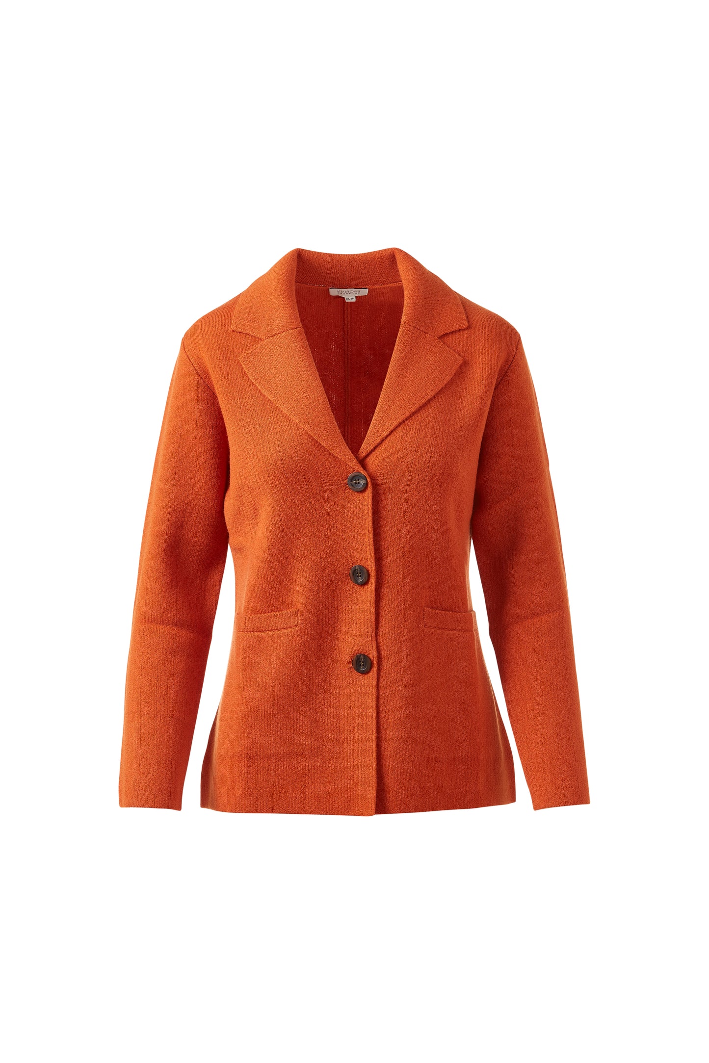 HERRINGBONE NOTCH COLLAR CARDIGAN