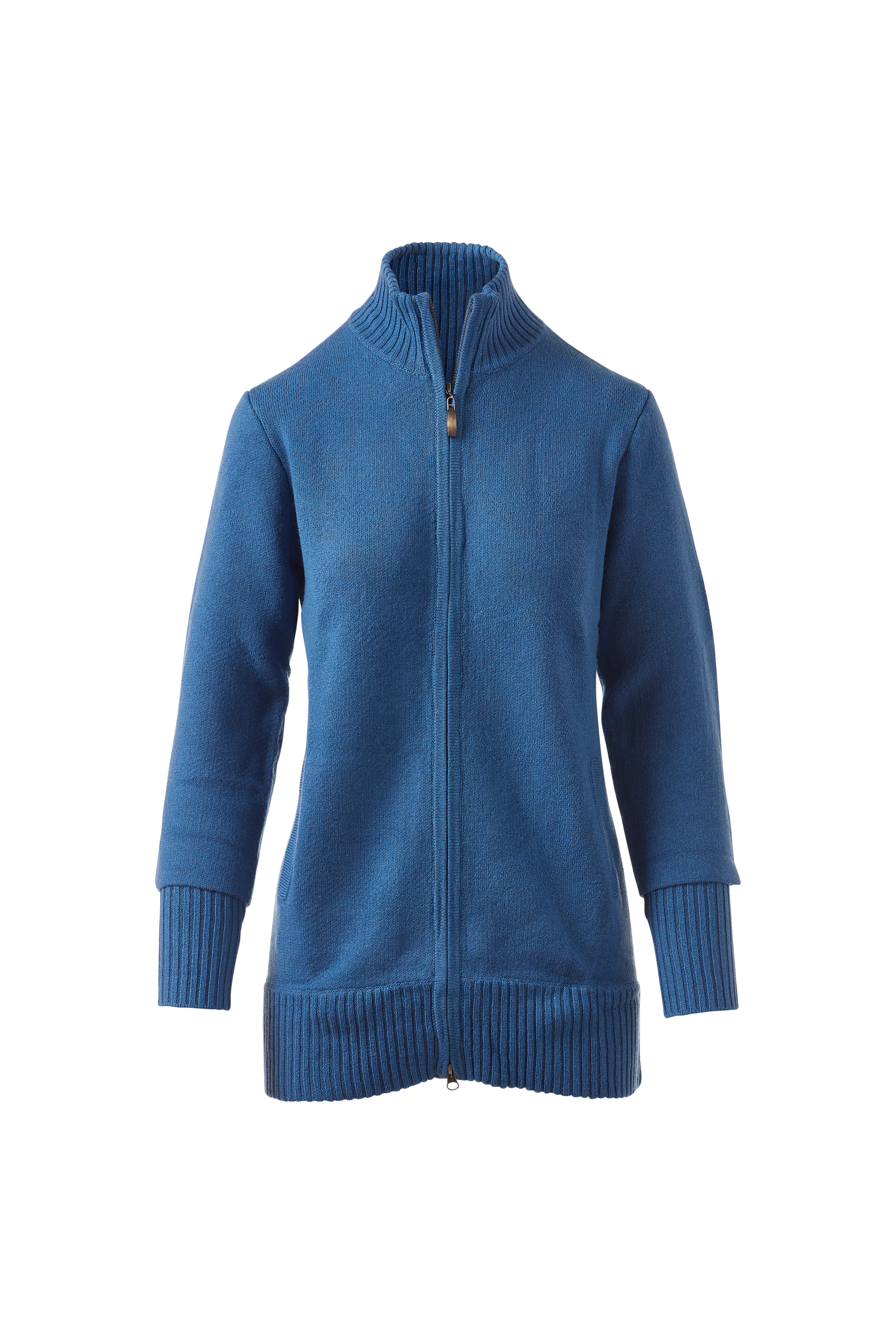 ZIP MOCK CARDIGAN – Kinross Cashmere