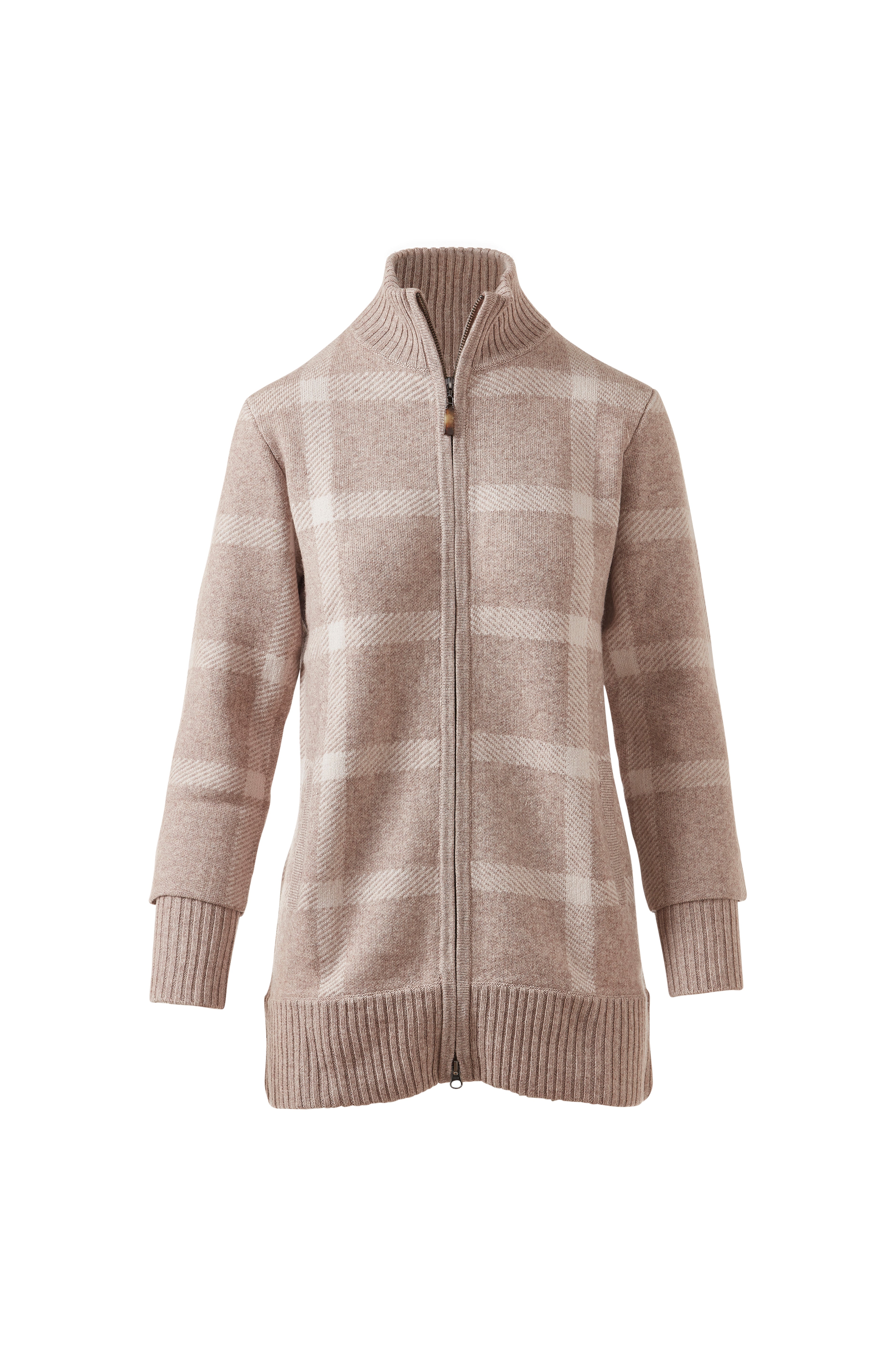 ZIP MOCK CARDIGAN – Kinross Cashmere