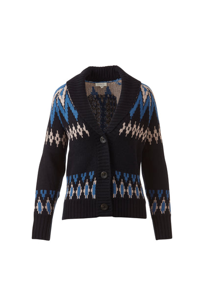 FAIRISLE SHAWL COLLAR CARDIGAN